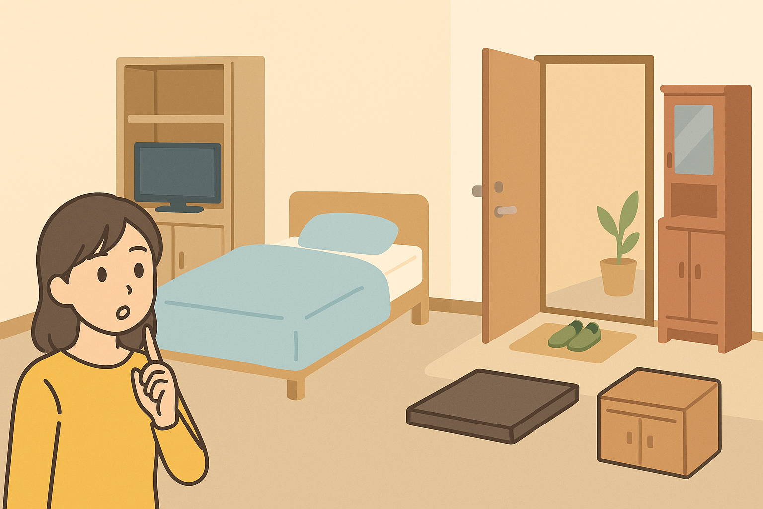 家具配置と倒れ方を見直す