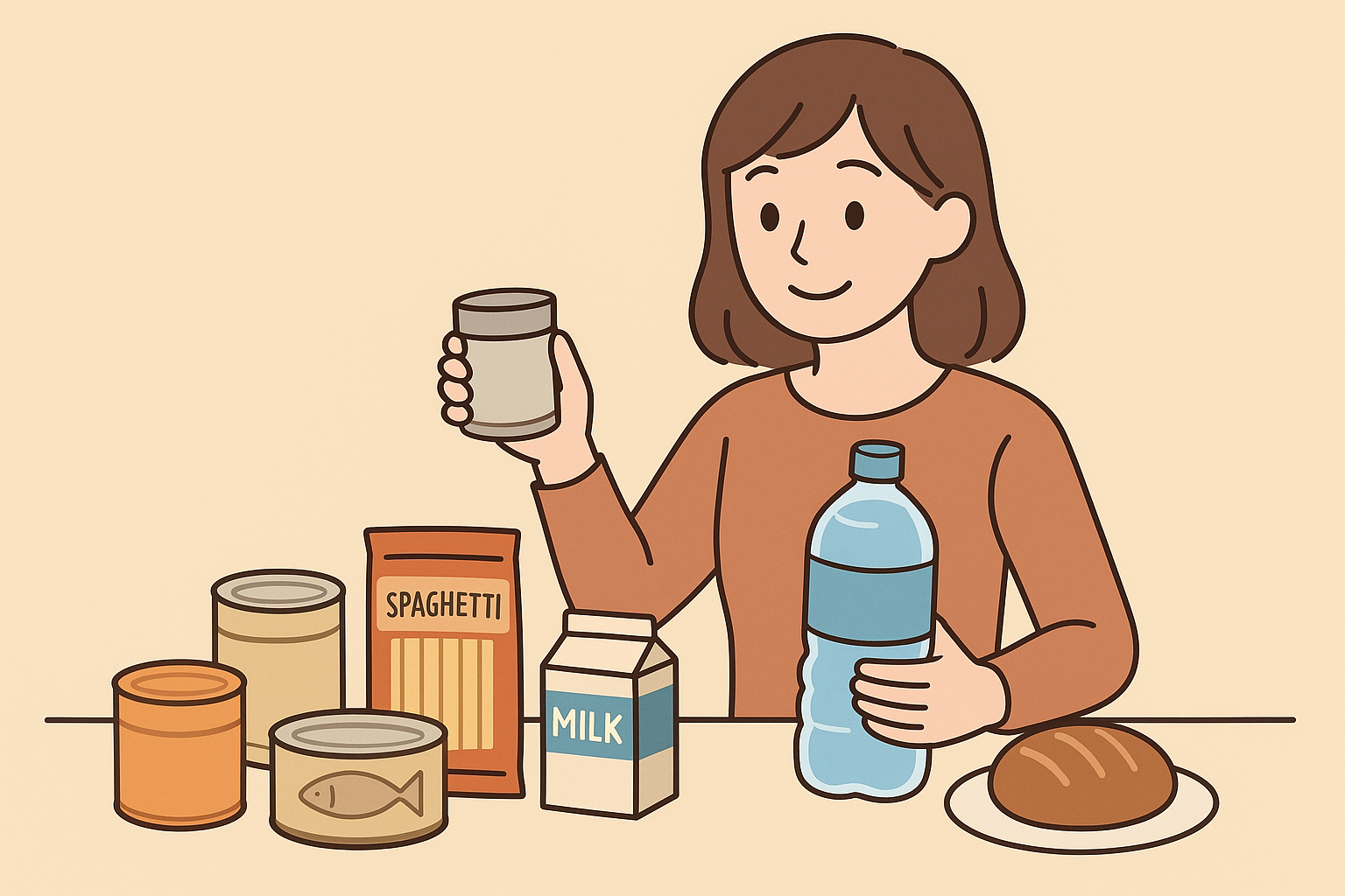 食料と水を普段の食事の延長で備える